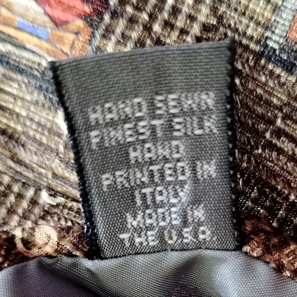 Robert Talbott Best Of Class Necktie Brown Abstract Hand sewn Men's Tie - Picture 3 of 8